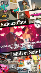 Story spectacle "les Années Yés-Yés" et jeu retrouver les logos.